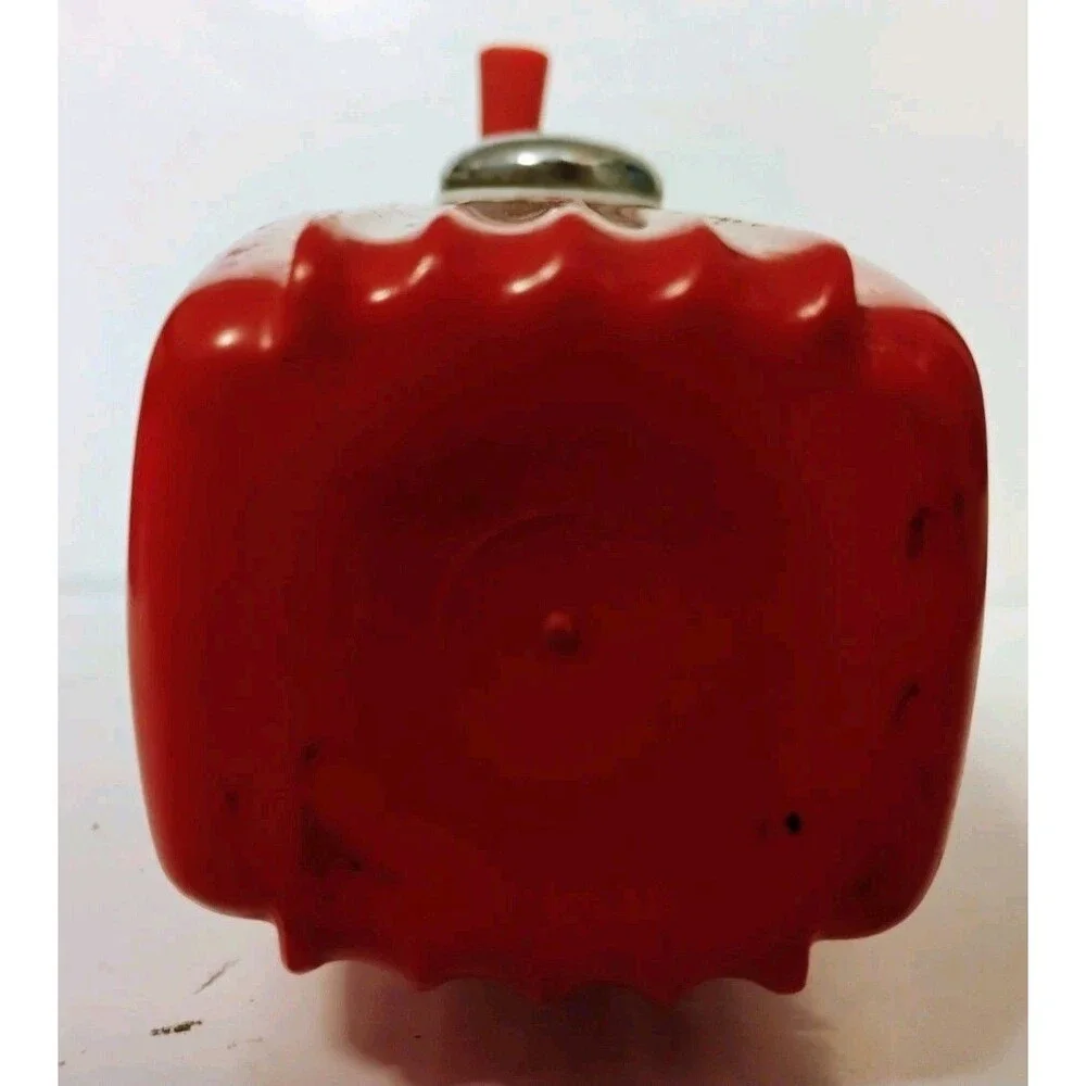 Vtg Magic Hostess Ice Crusher Hand Crank Chrome Red Mid Century Modern Barware